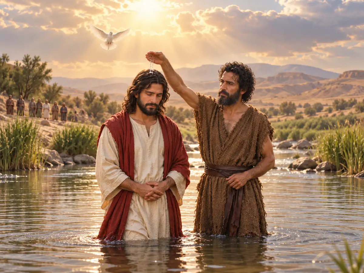 El bautismo de Jesús: recreación artística
