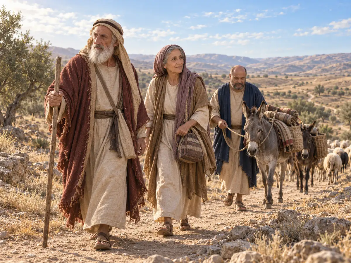 Dios llama a Abraham: recreación artística