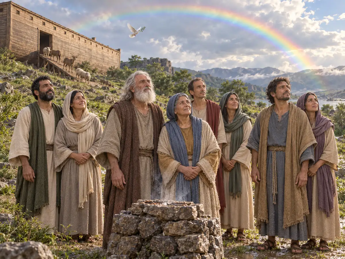 Noé y el arca: recreación artística
