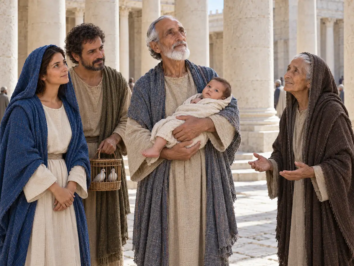 La presentación de Jesús en el Templo: recreación artística