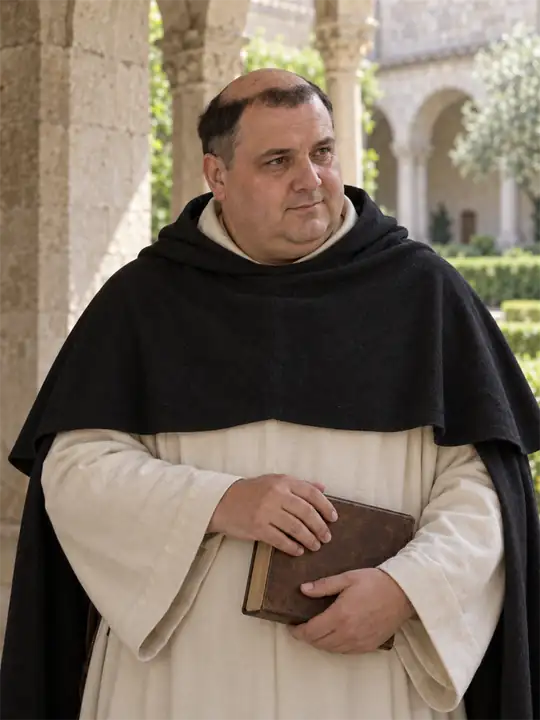 Recreación artística de Santo Tomás de Aquino