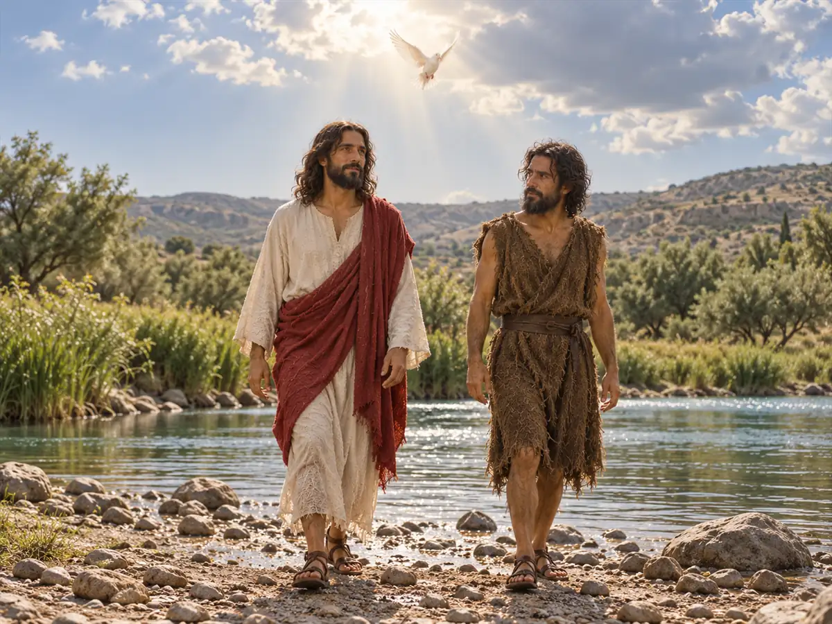 Tú eres mi Hijo amado: recreación artística del Evangelio de este día